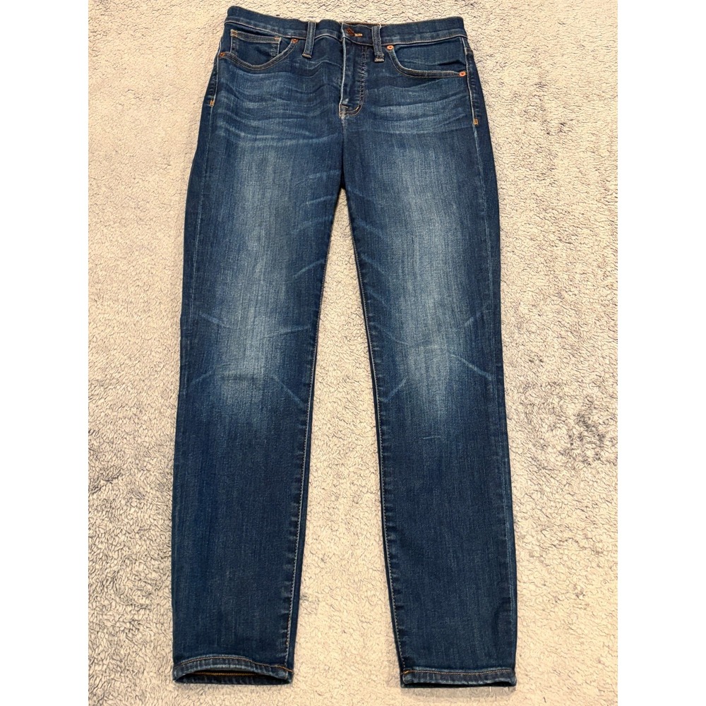 Madewell Jeans Womens 28 Blue DenimDark Wash 9” High-Rise Skinny Casual Stretch